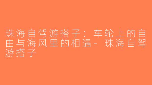 珠海自驾游搭子:车轮上的自由与海风里的相遇-珠海自驾游搭子