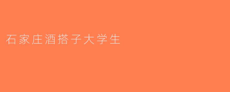 石家庄酒搭子大学生